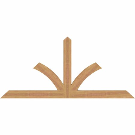 Ekena Millwork Richland Timber Gable Bracket, Western Red Cedar, 60"W x 27"H x 1 1/2"D x 3 1/2"F, 11/12 Pitch GBW060X27X0204RIC00SWR